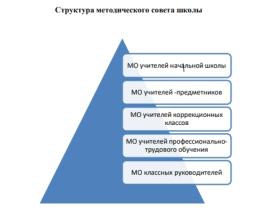 Структура методического совета МБОУ "С(К)ОШ №72 г. Челябинска"